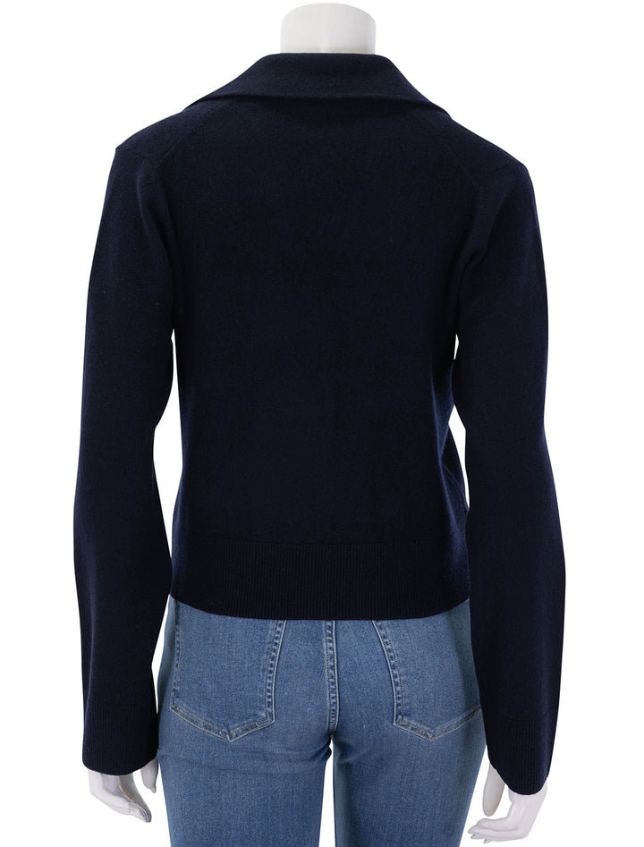 lapel button cardigan in coastal