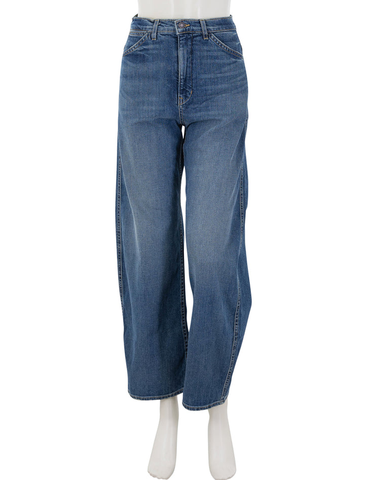 front view of tribeca jean in classic wash