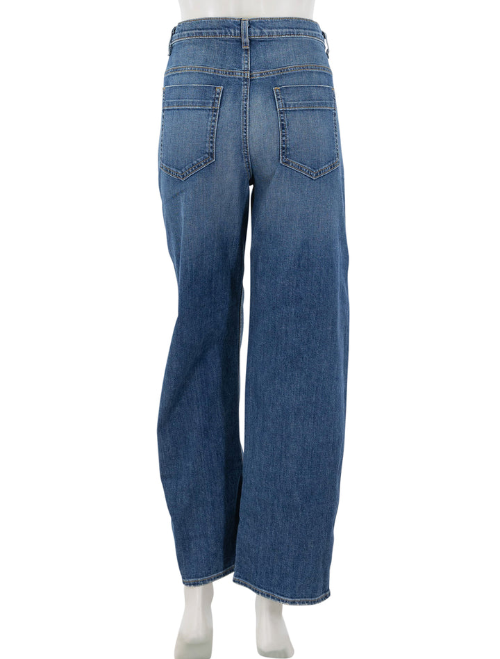 back view of tribeca jean in classic wash