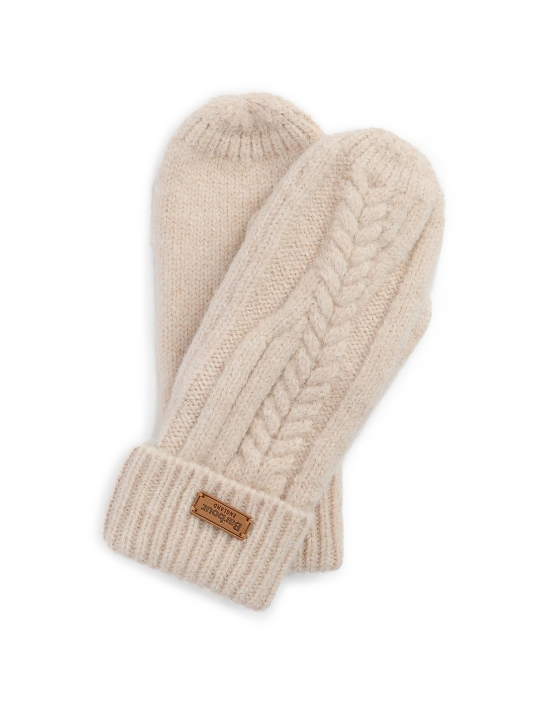 elsdon knit mittens in eggshell