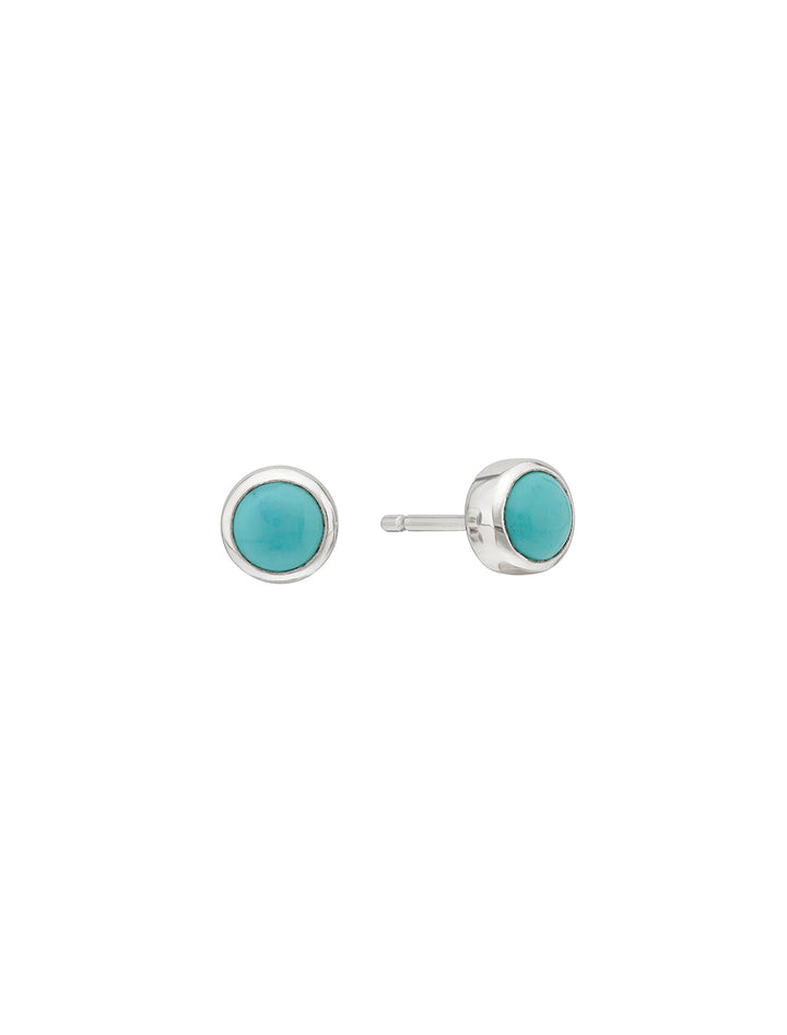 silver and turquoise studs