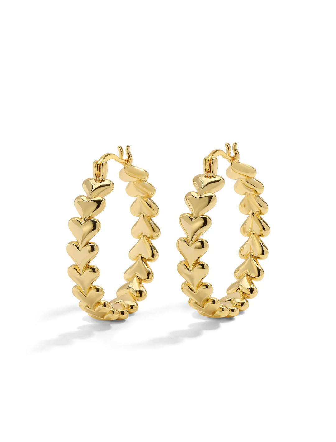 mariah heart hoops in gold