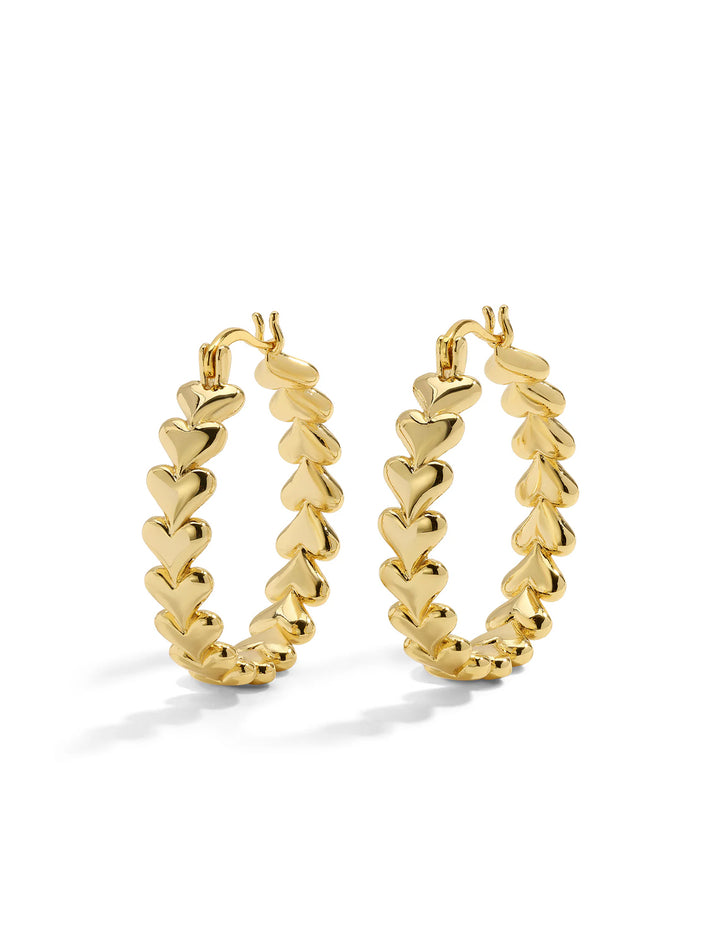 mariah heart hoops in gold