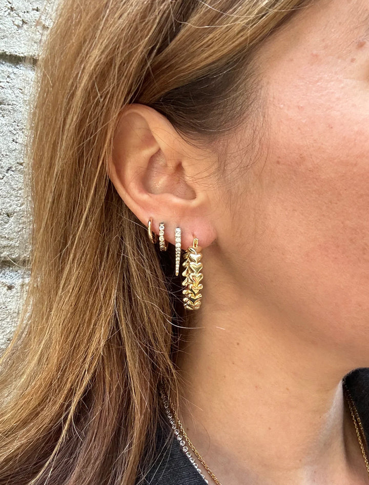 mariah heart hoops in gold