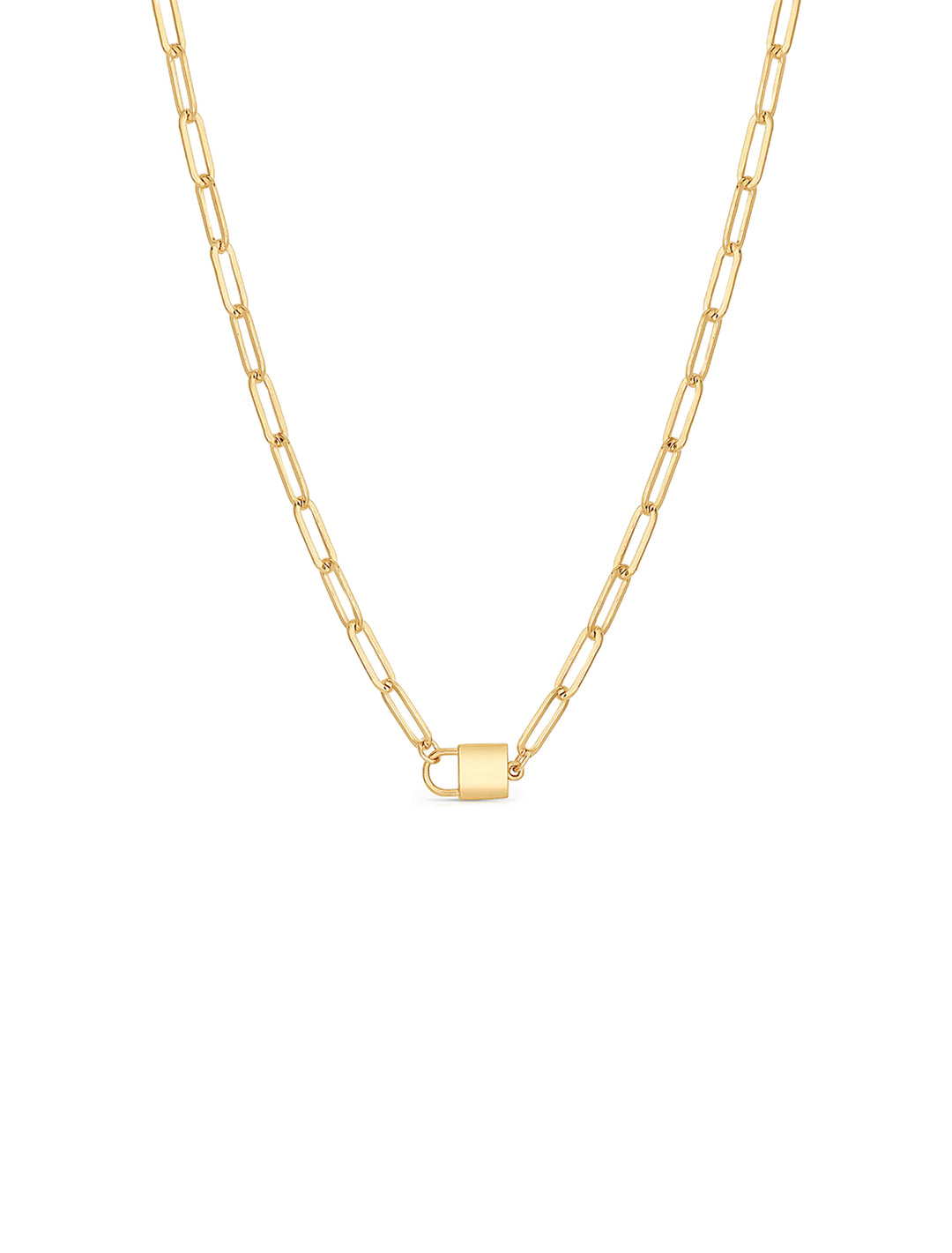 jessa lock necklace in gold