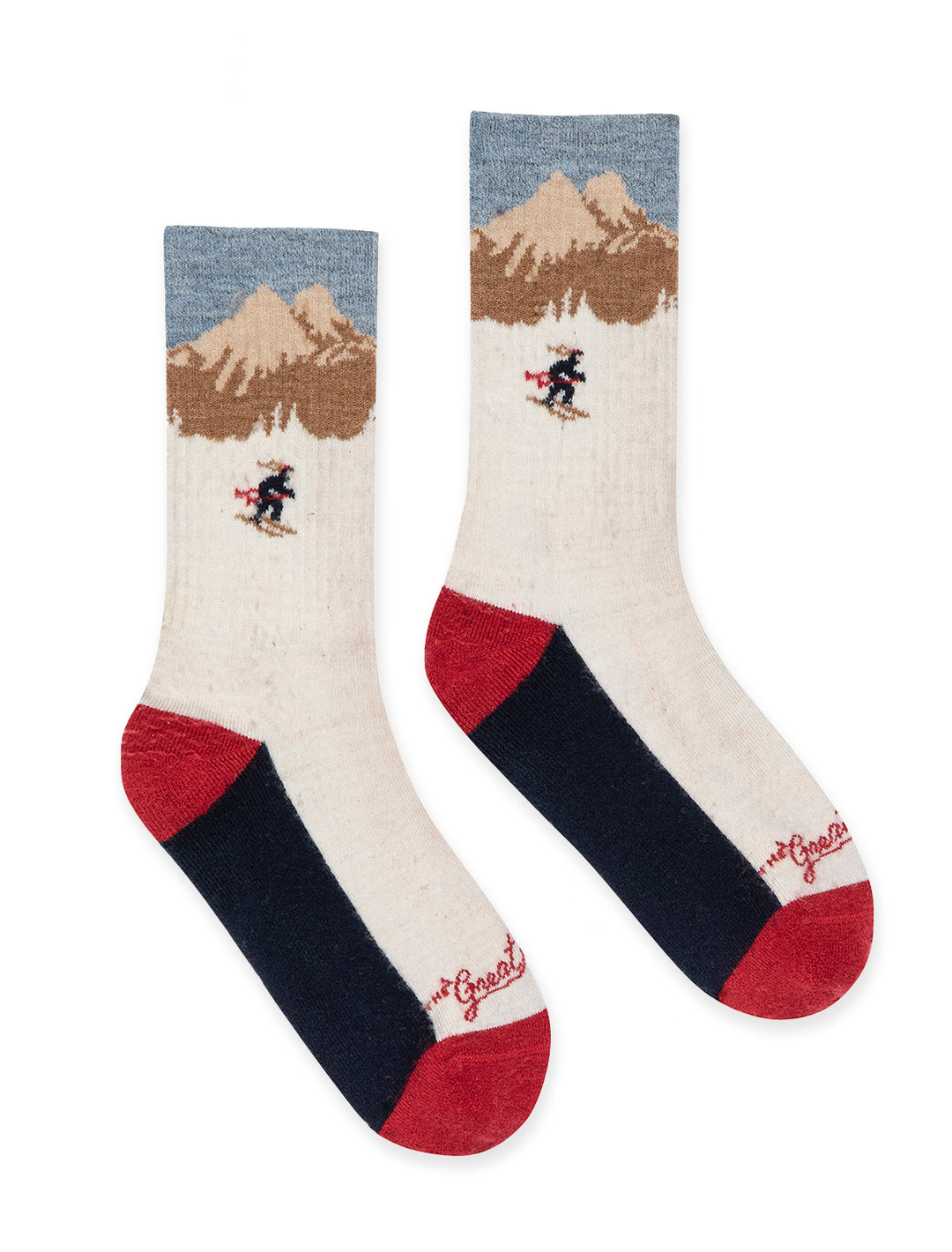 the cream skier ridge runner socks