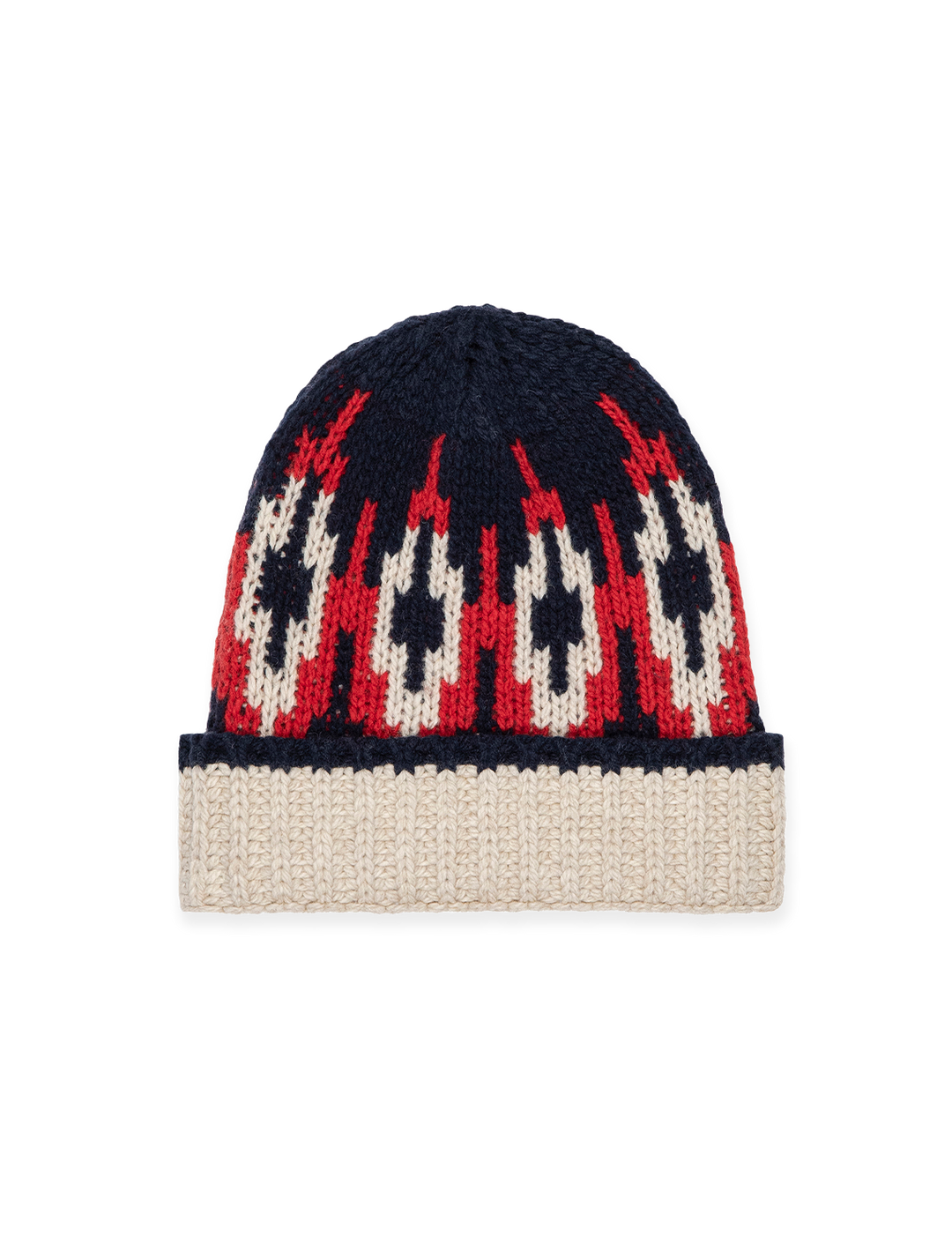 the nordic beanie in glacial faire isle