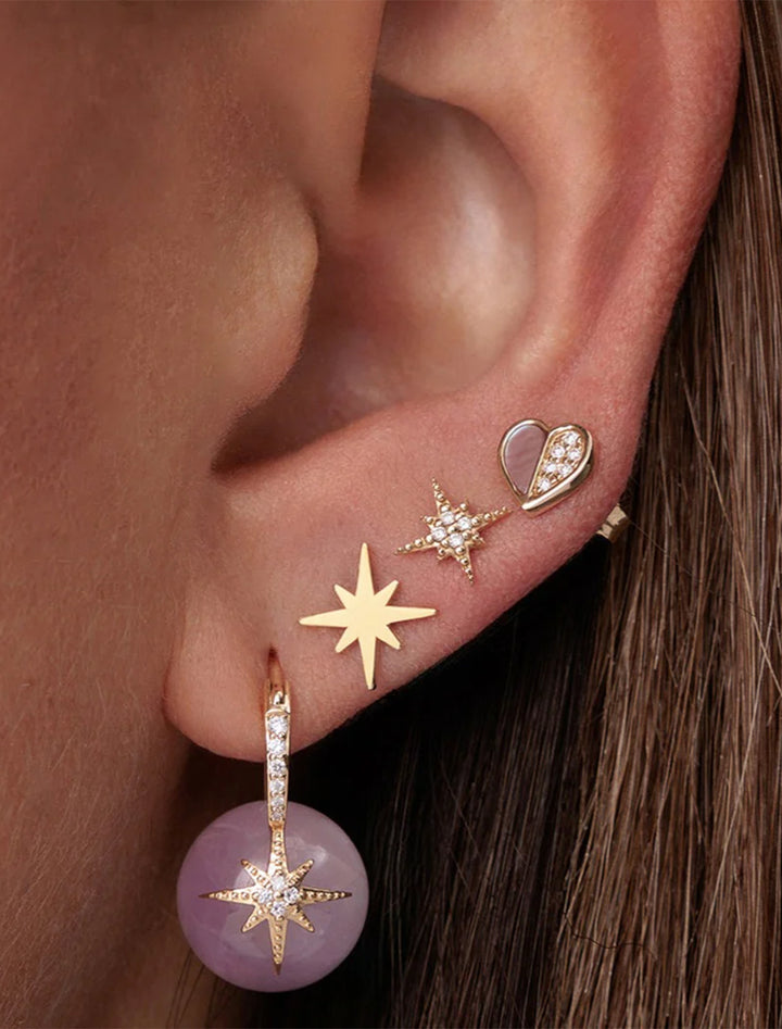 tiny pure starbust studs