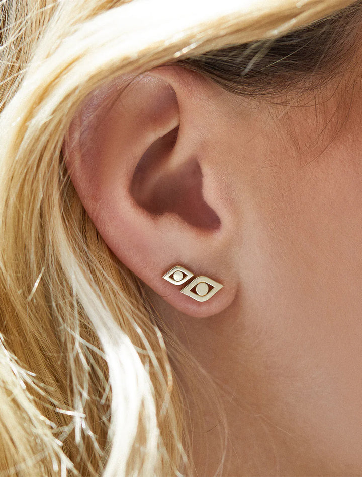 small pure evil eye studs