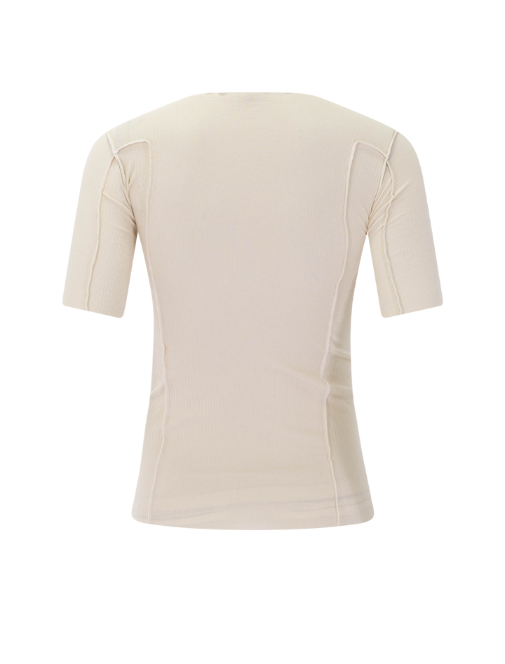 omato 3/4 sleeve tee in off white