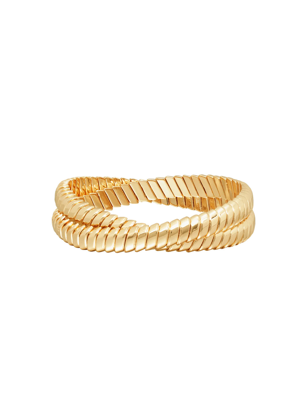 the double cobra bracelet in gold