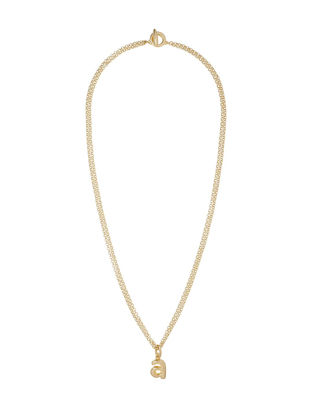 the puffy initial necklace | a