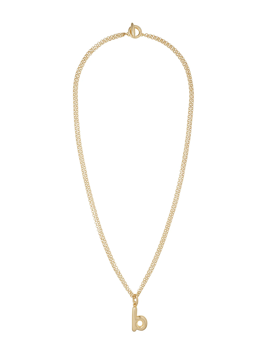 the puffy initial necklace | b