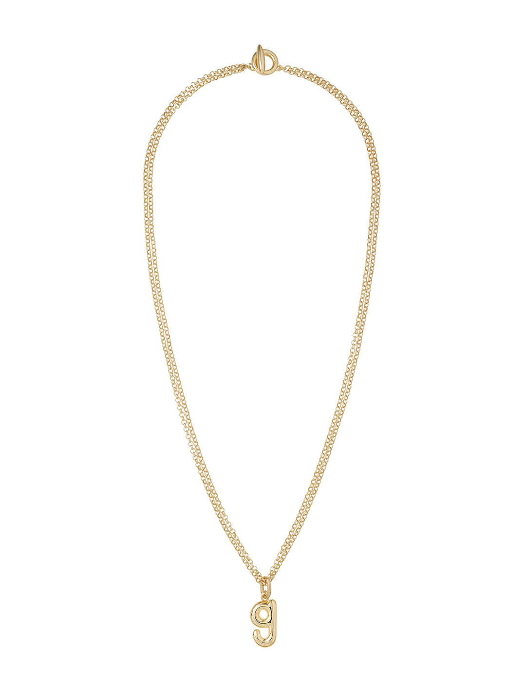 the puffy initial necklace | g