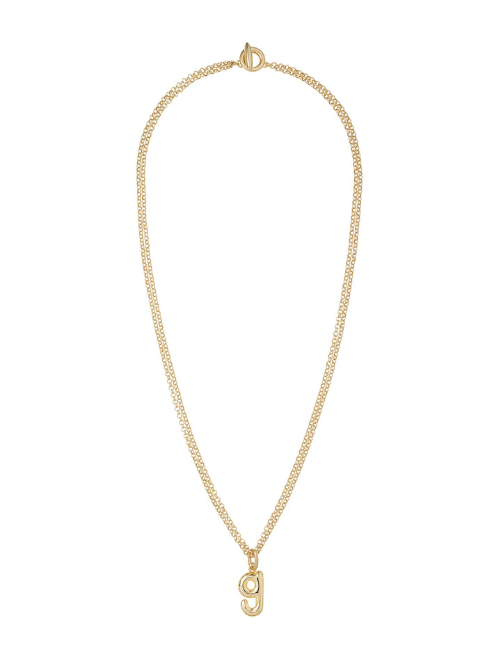 the puffy initial necklace | g