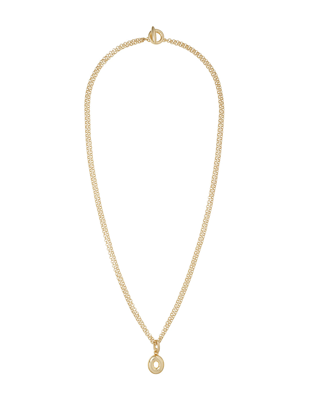 the puffy initial necklace | o
