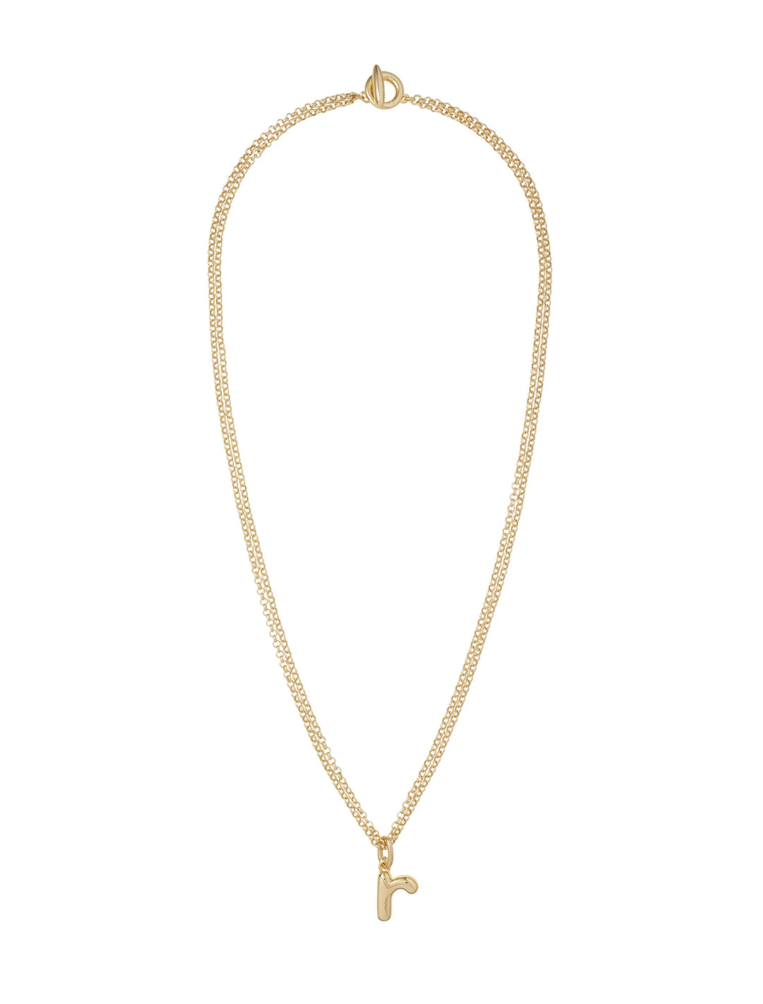 the puffy initial necklace | r