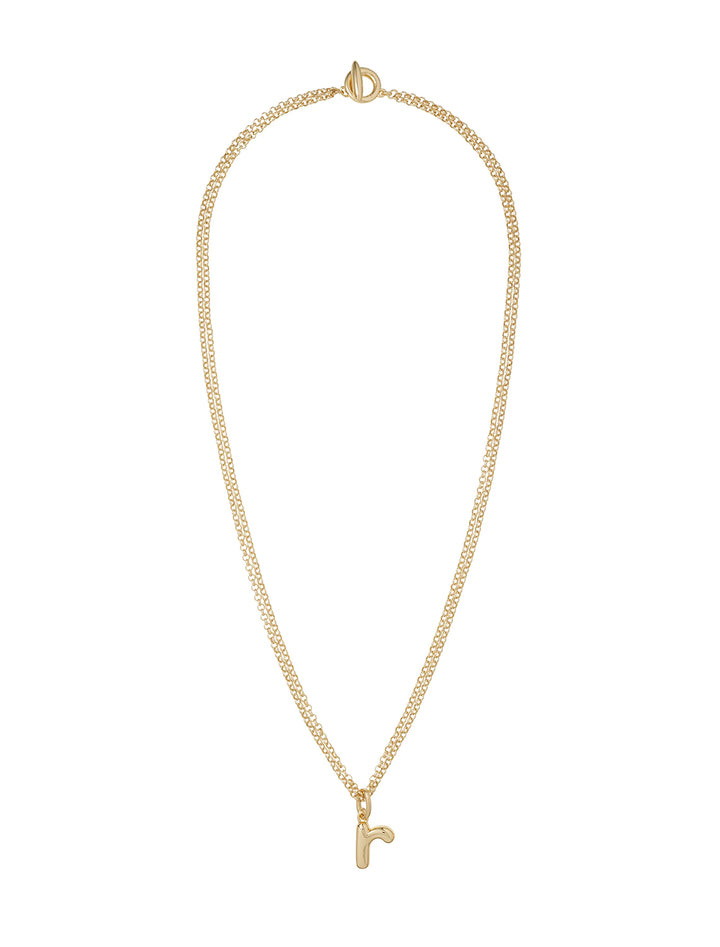 the puffy initial necklace | r