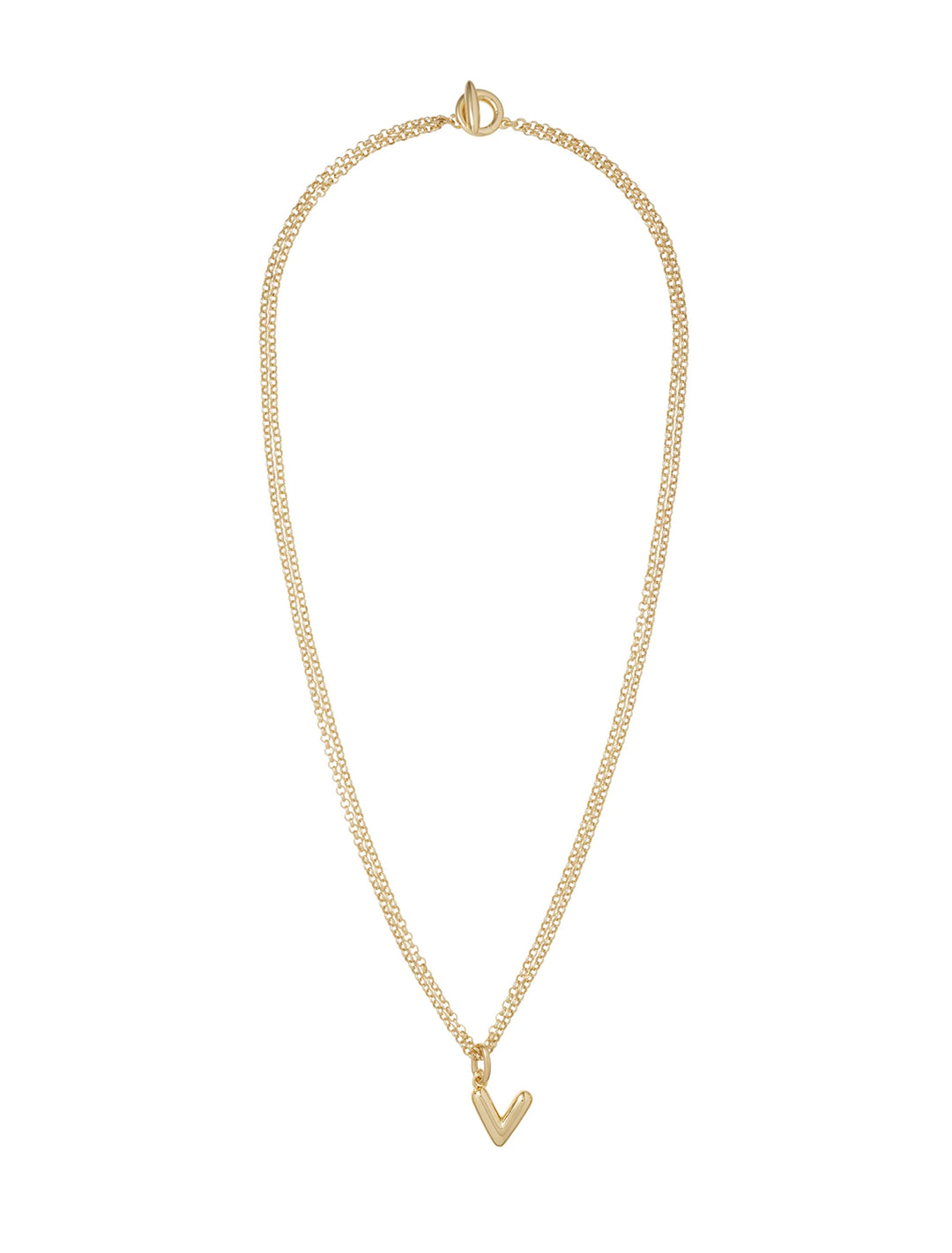 the puffy initial necklace | v