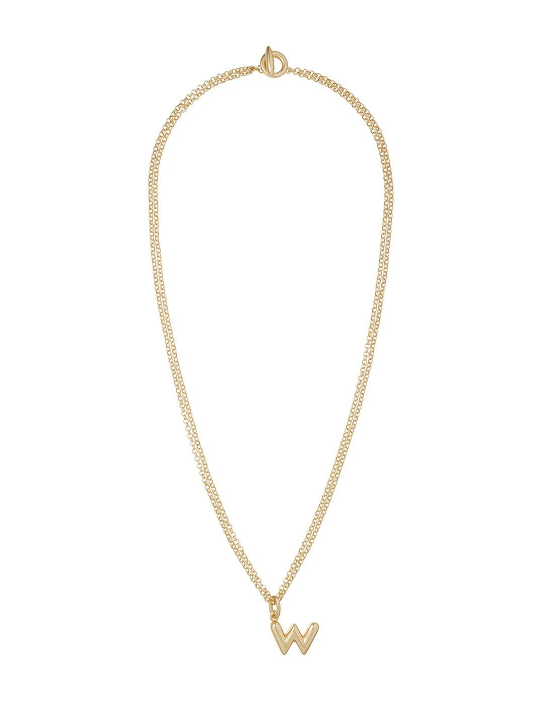 the puffy initial necklace | w
