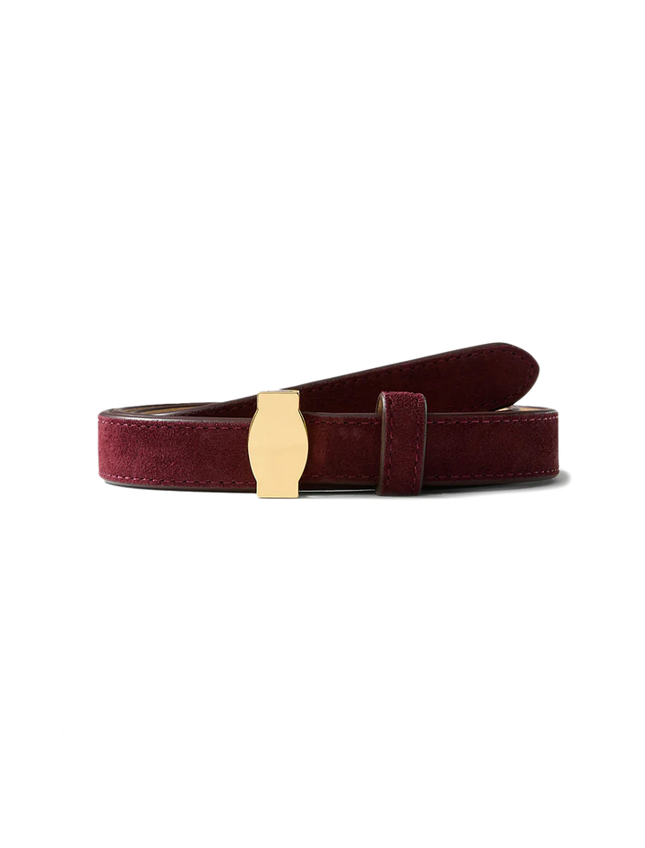 suede dash belt in raisin