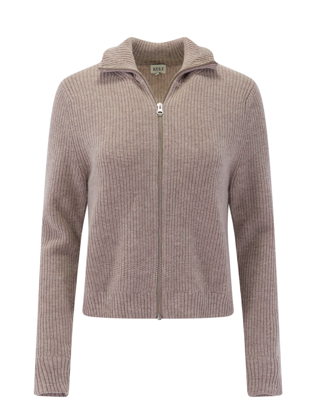 bruce zip cardigan in toast