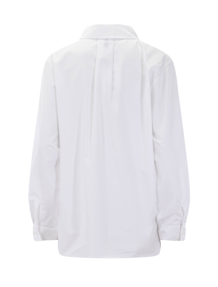 calixte raw edge shirt in white