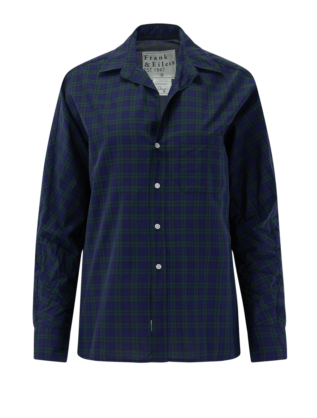 oona in green blue plaid