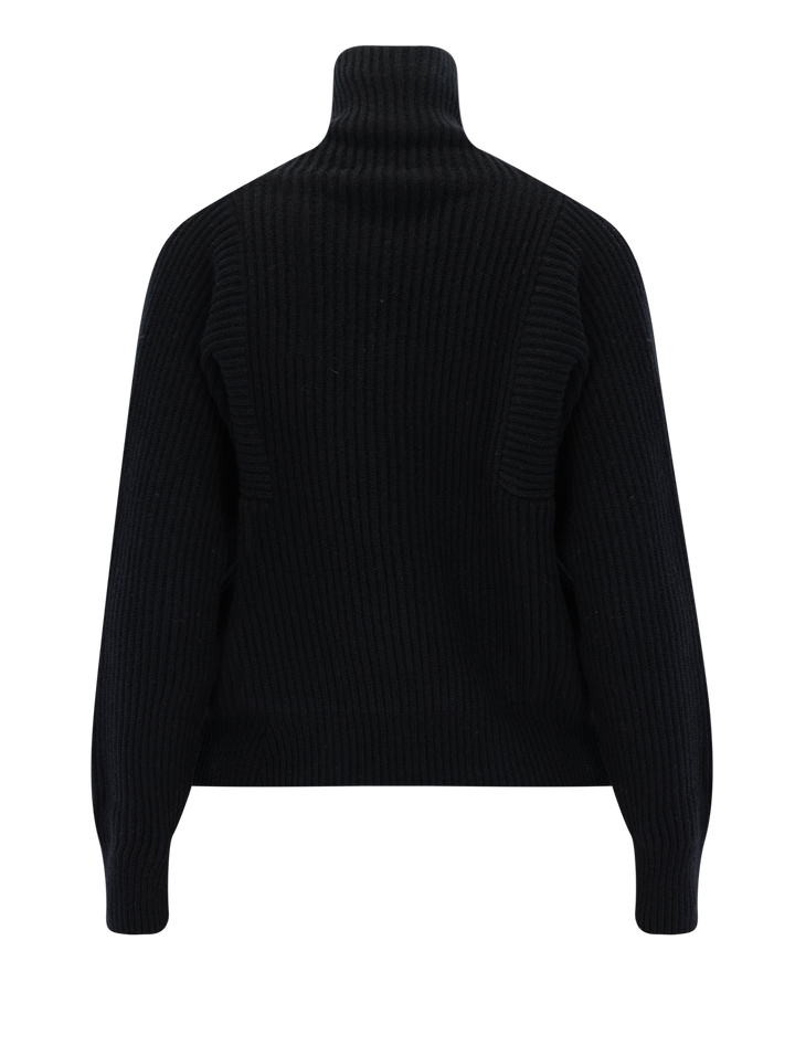 saimon ribbed turtleneck in black