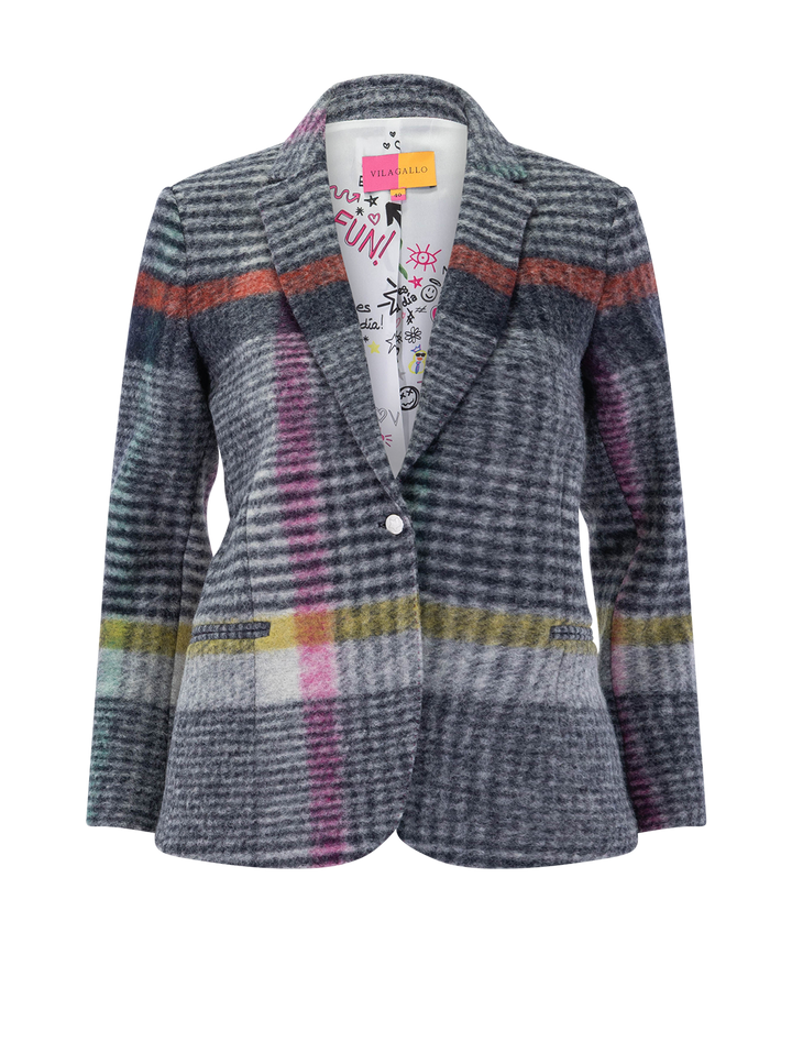 hannah blazer in plaid