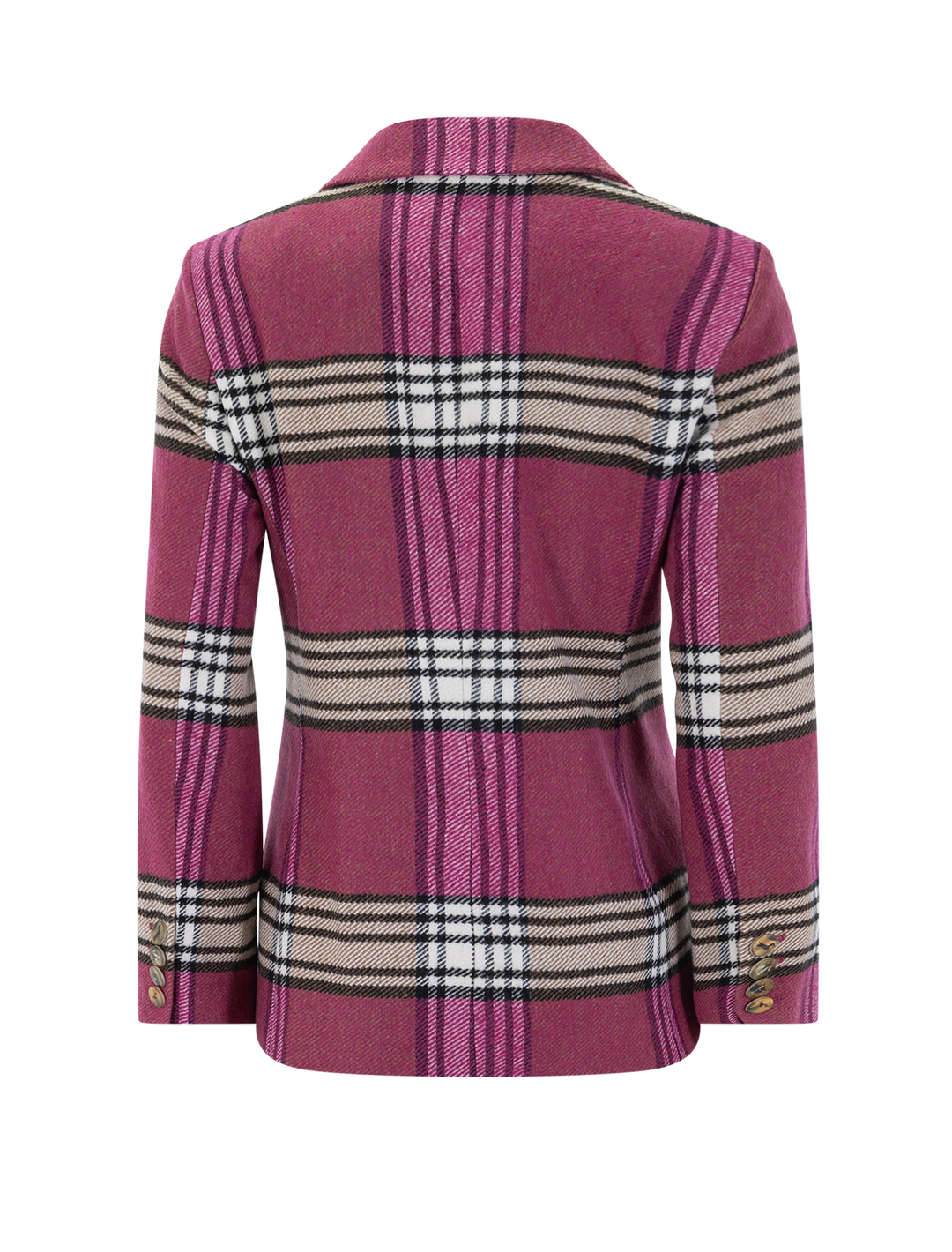 hannah blazer in pink plaid