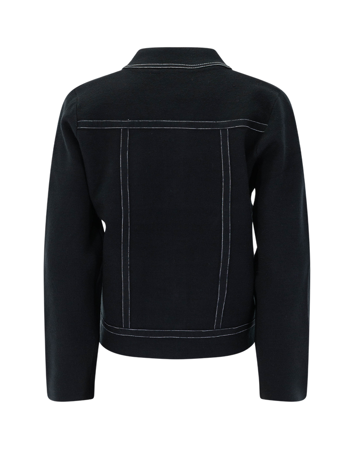 black ponte shirt jacket