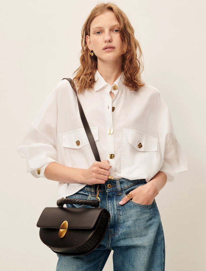 balanca blouse in optic white