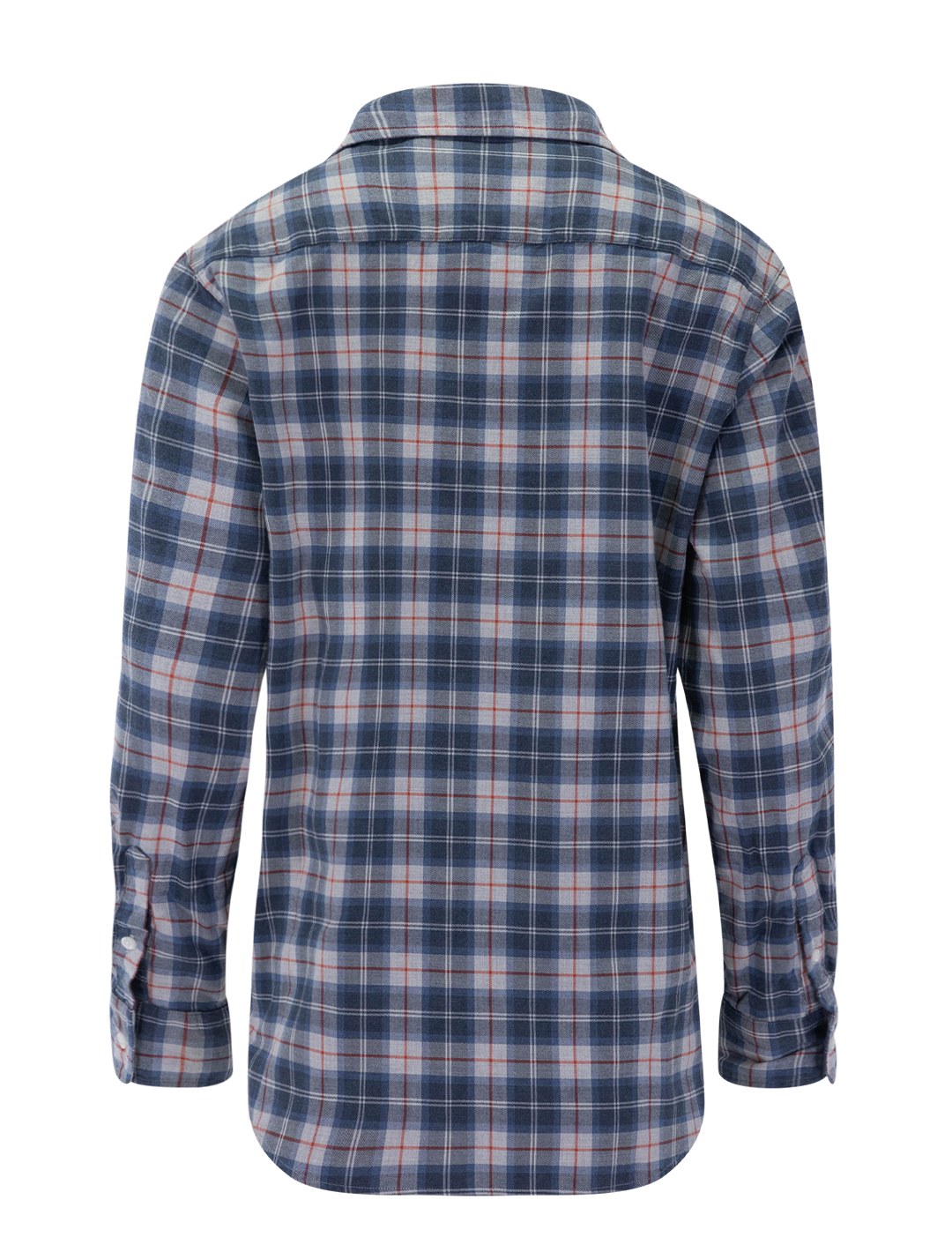 eileen in grey and red plaid