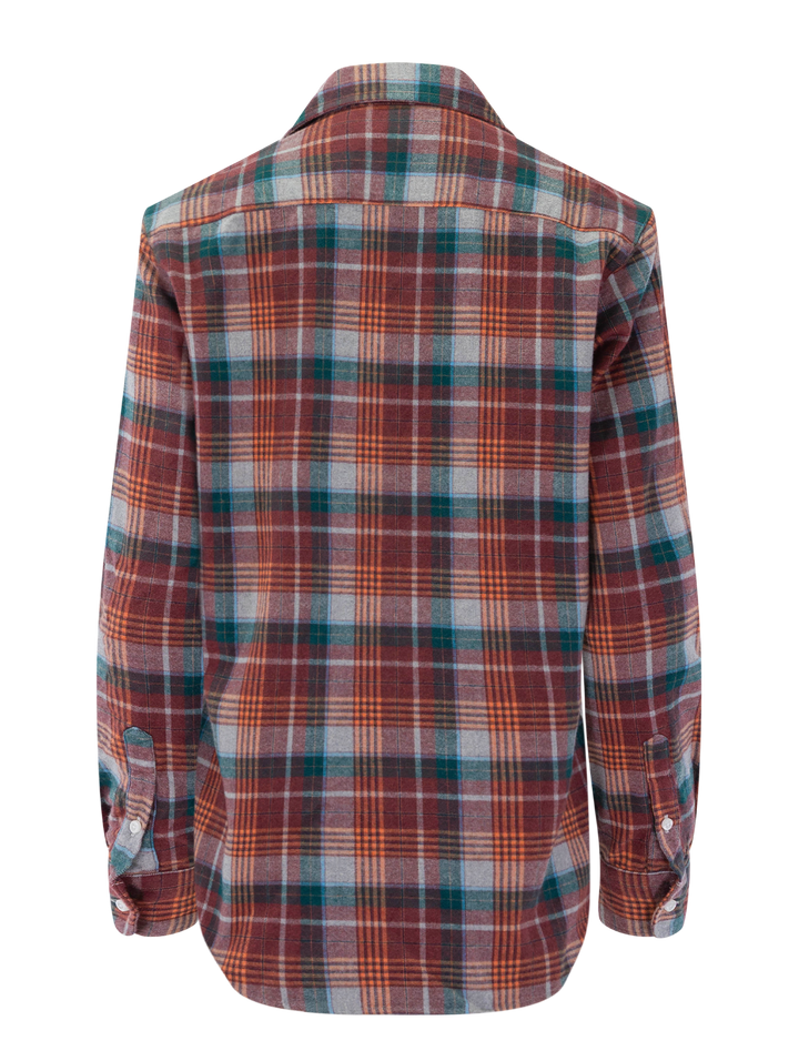 eileen in wine and green plaid