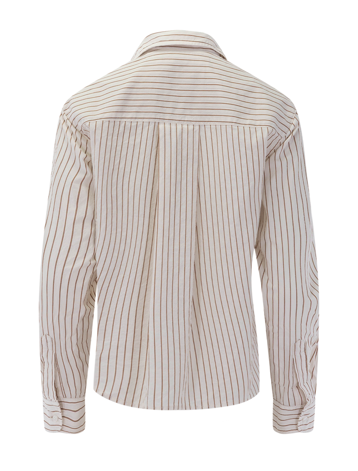 silvio in camel and cream stripe