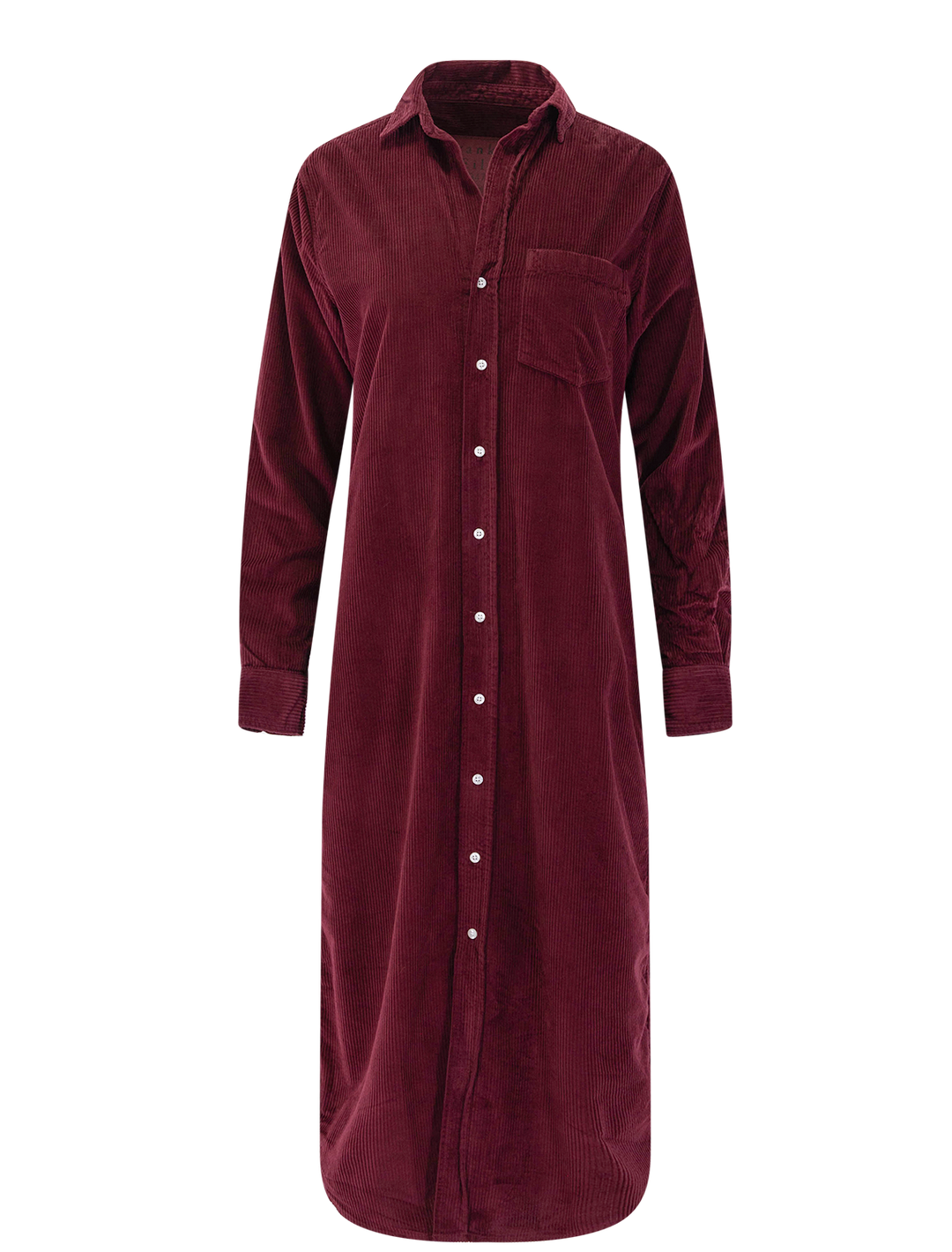 rory in maroon corduroy