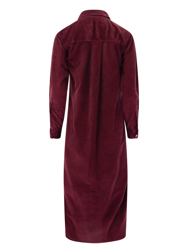 rory in maroon corduroy