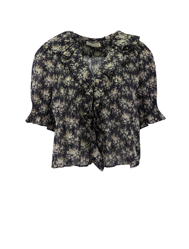 henri top in noir rossier floral
