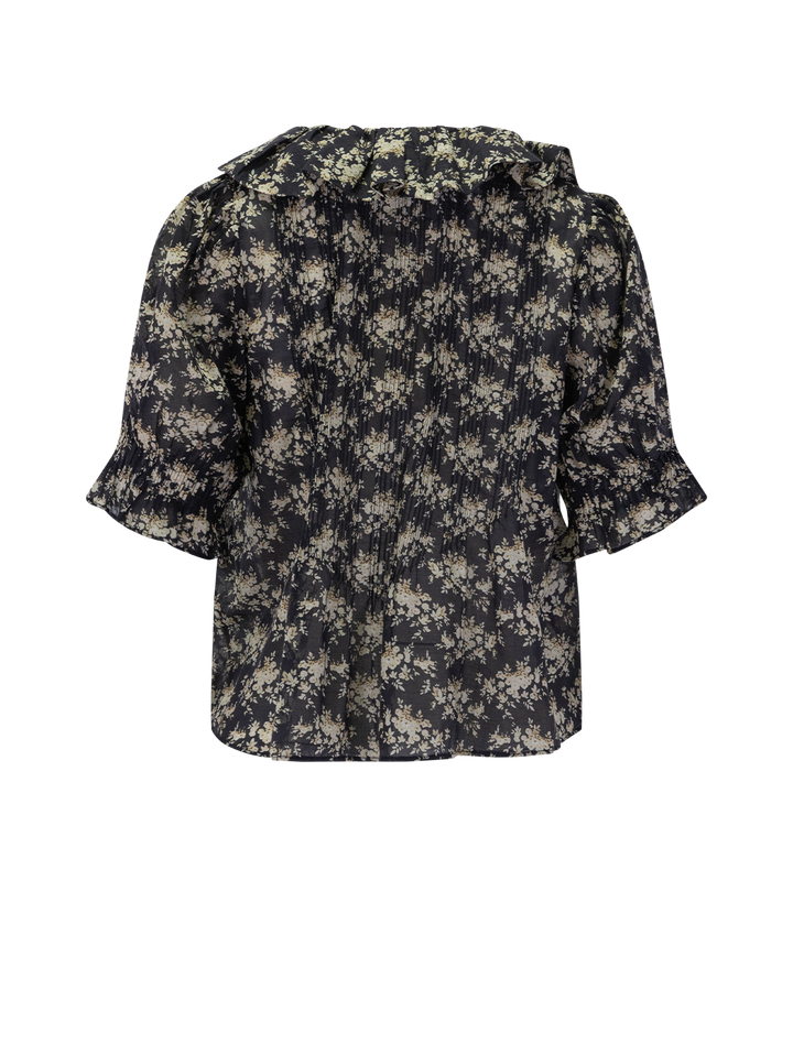 henri top in noir rossier floral
