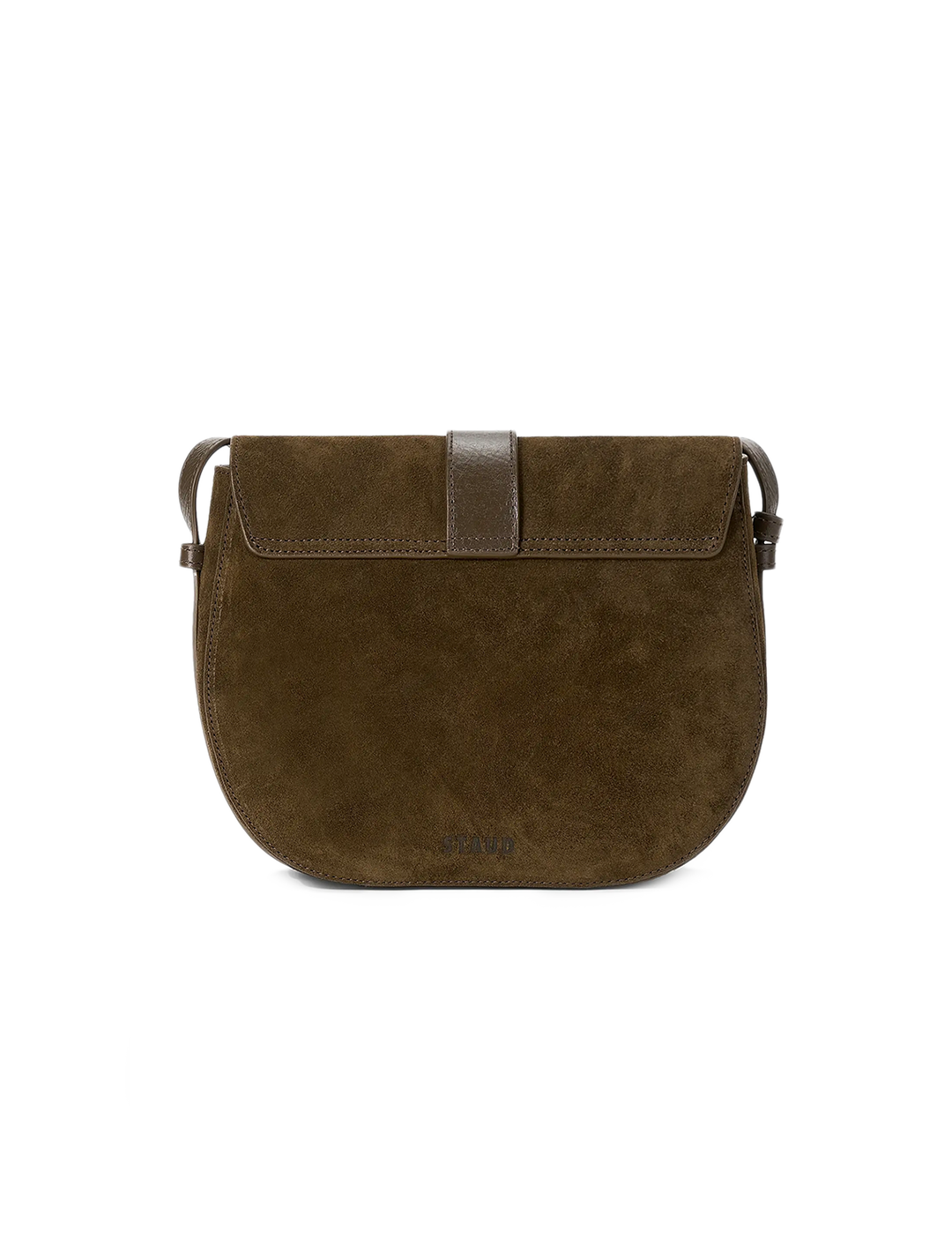 bella saddle bag in truffle suede