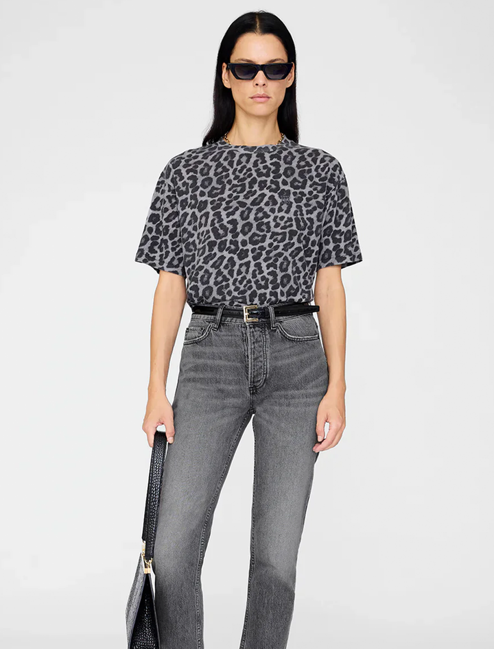 cohen tee in grey leopard