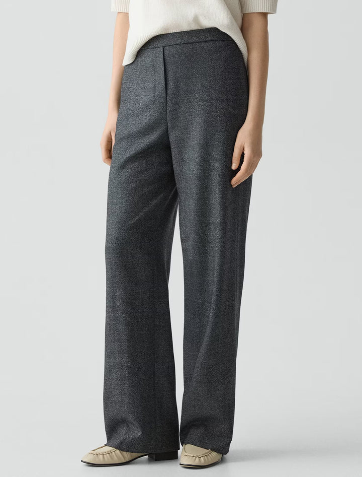 wide leg pull on pants in pepper