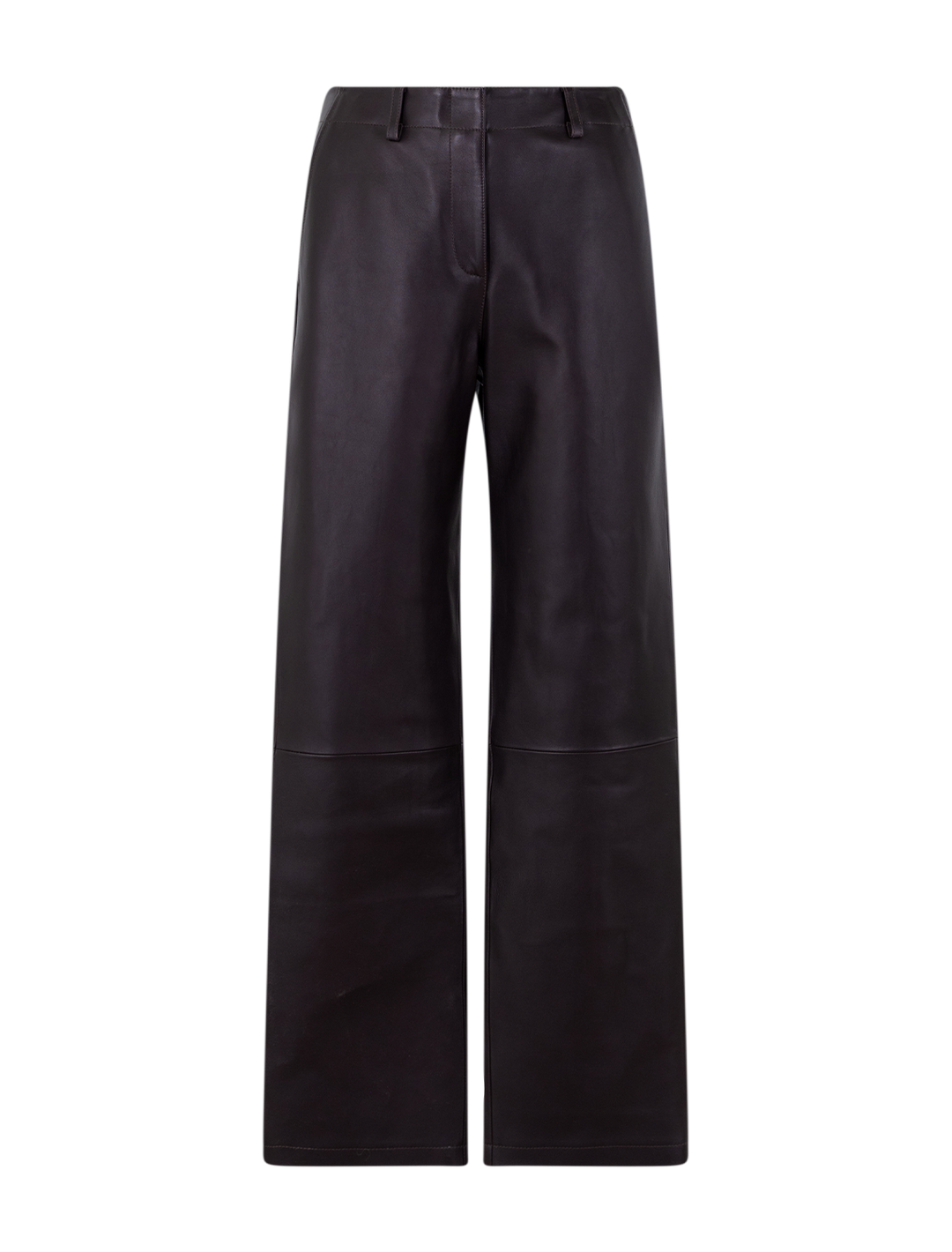 stretch leather pant in cacao
