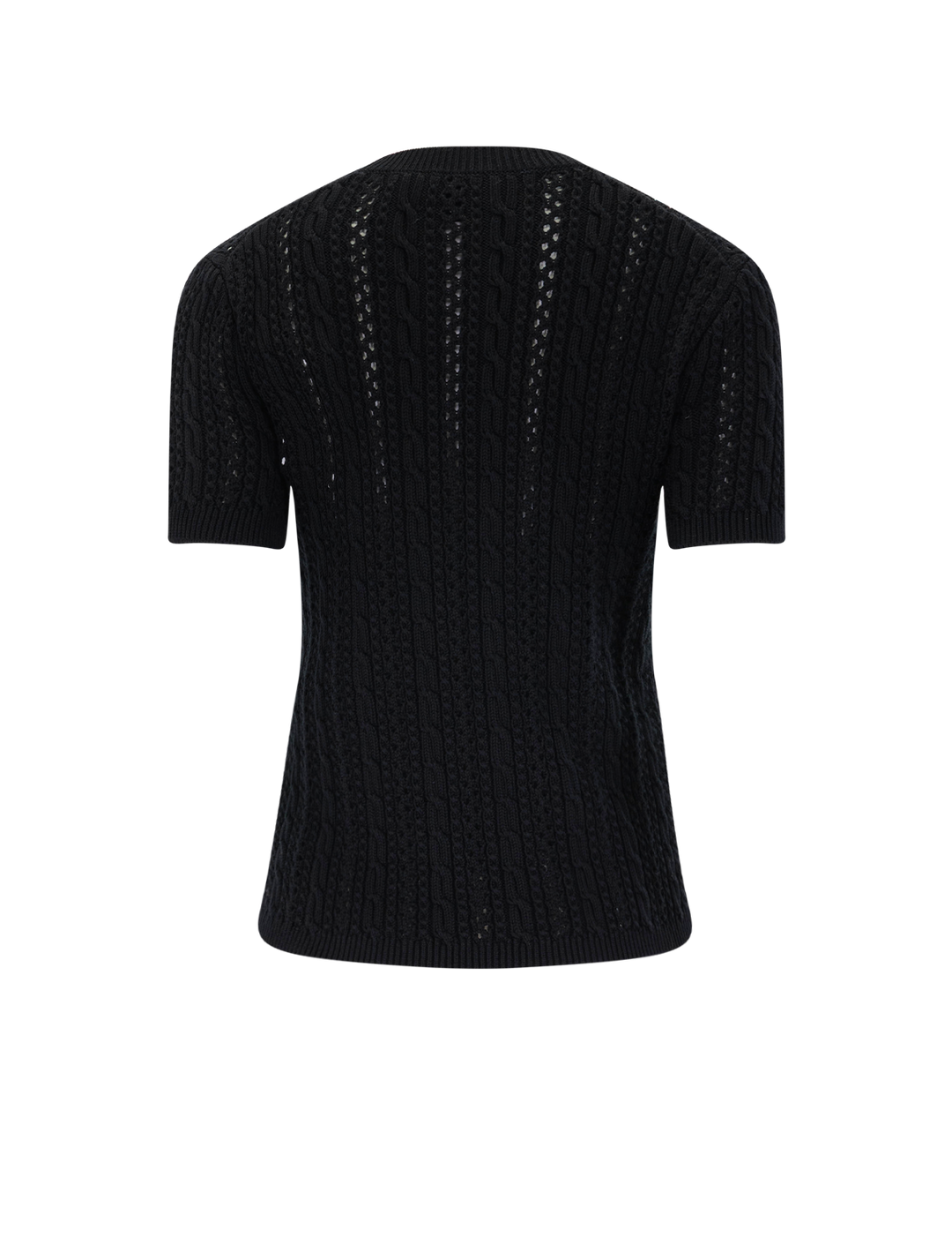 cable tee waverly knit  in black