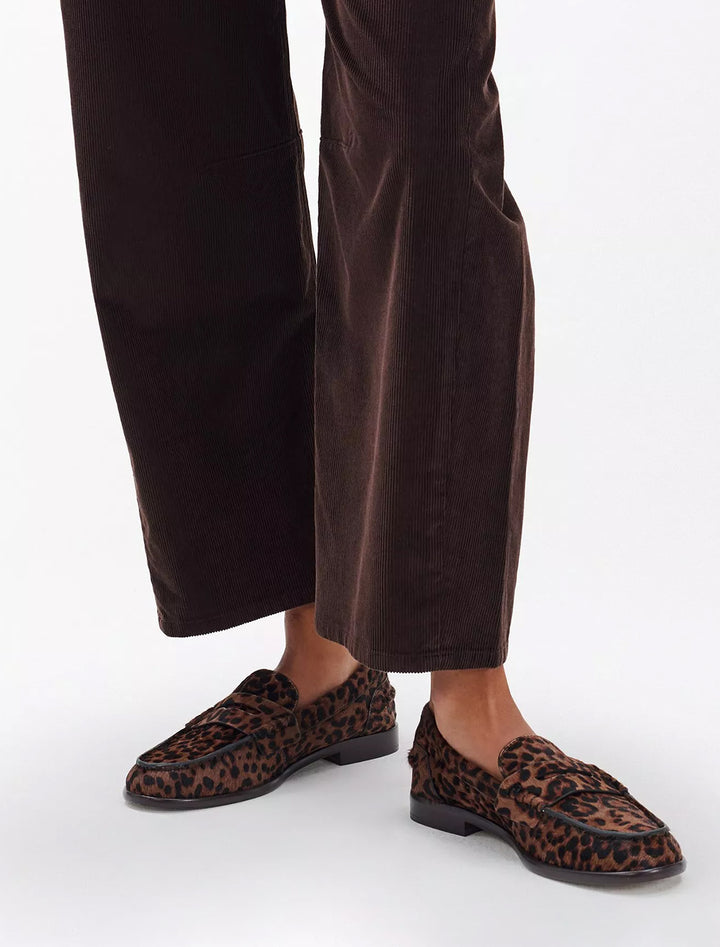 carter loafer in leopard haircalf