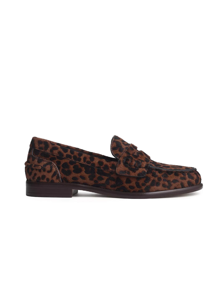carter loafer in leopard haircalf