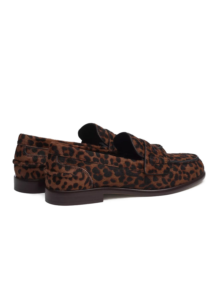 carter loafer in leopard haircalf