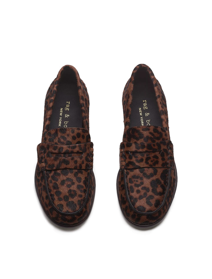 carter loafer in leopard haircalf