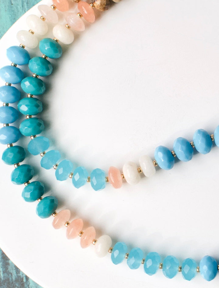 gemma rondelle necklace in turquoise